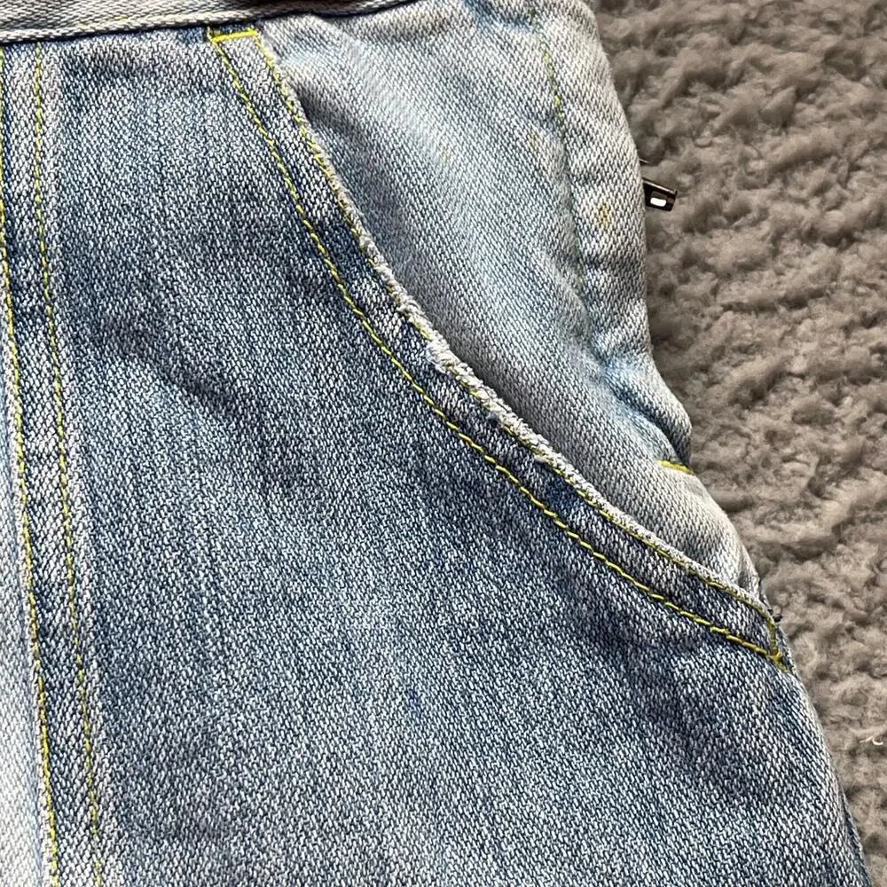 Armani Exchange Denim Skirt Womens Size 0 Blue Colorblock A Line - Picture 8 of 15